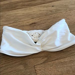 White bathing suit top